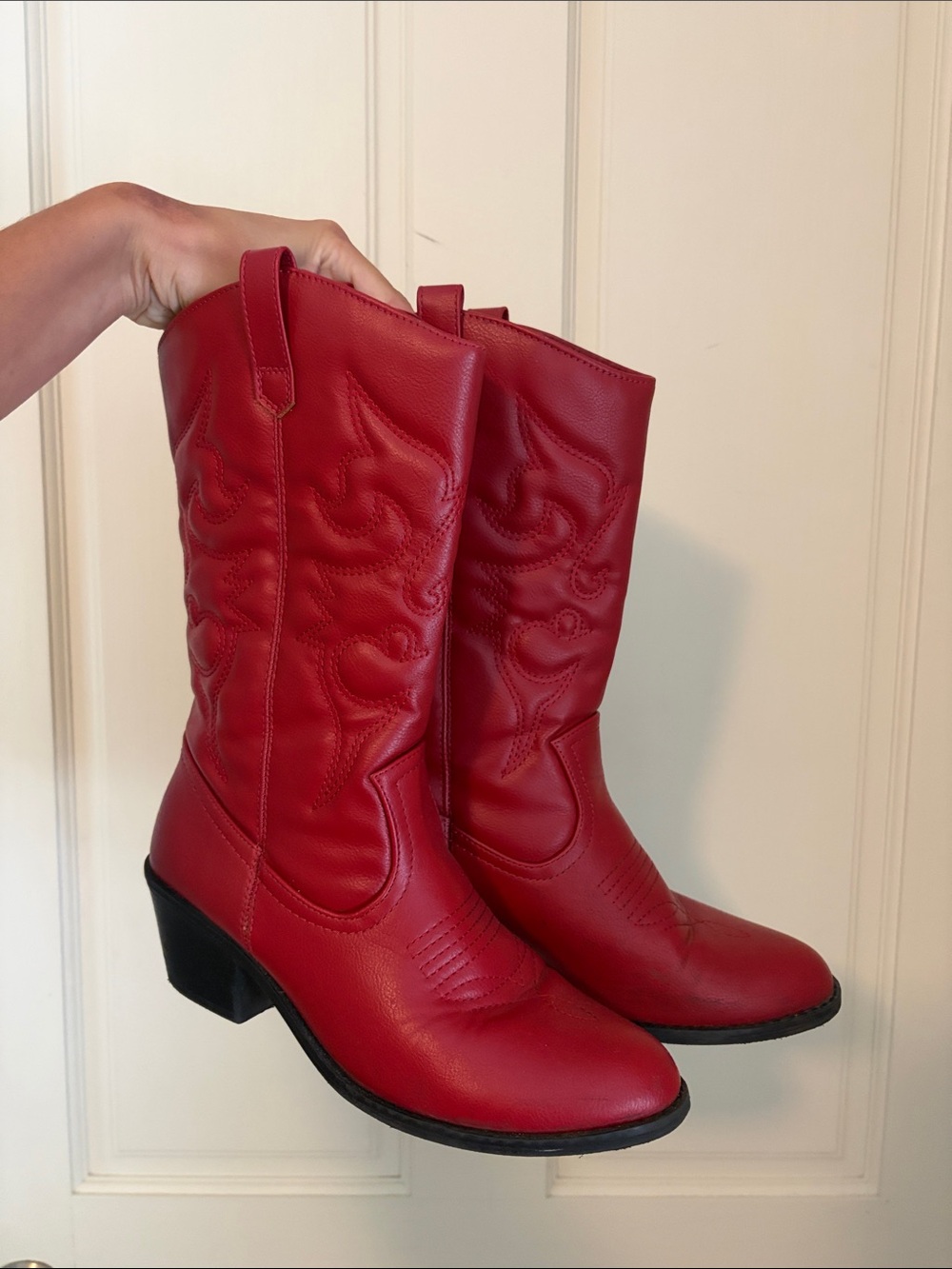 Red Cowbot Boots - Size W 8 - Picture 1 of 3